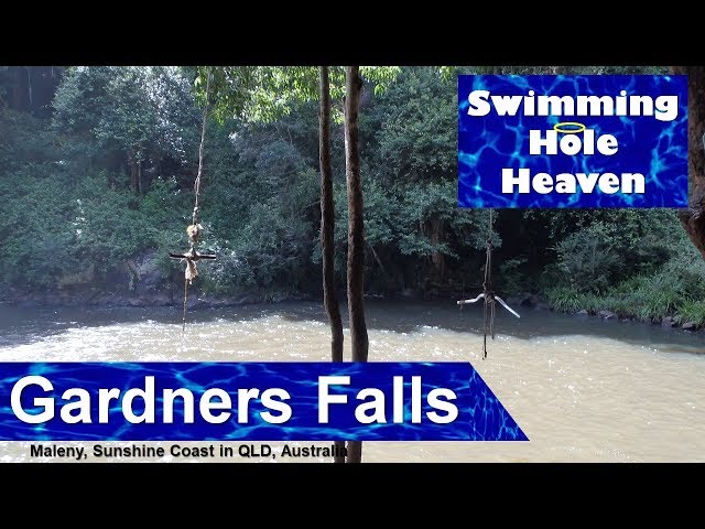 Gardners Falls swimming hole rope swings on the Sunshine Coast