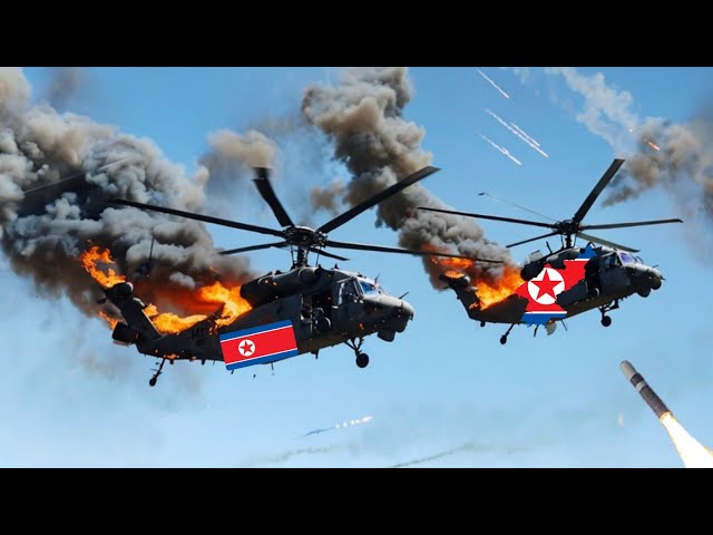 Incredible! North Korean armed AH-64 helicopter and Russian fighter jet shot down by US tanks