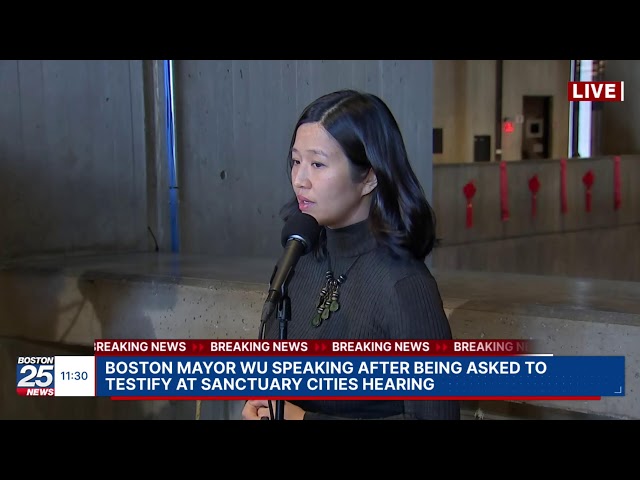 WATCH LIVE: Boston Mayor Wu speaking after being asked to testify at sanctuary cities hearing.