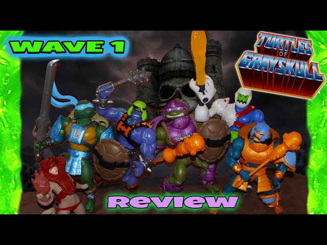 TURTLES OF GRAYSKULL WAVE 1 Action Figures Review | TMNT x MOTU