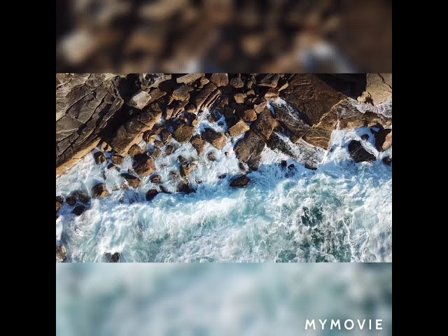 Beautiful relaxing music I sleep music I piano music I sea waves I drone shot I beach view, relaxing