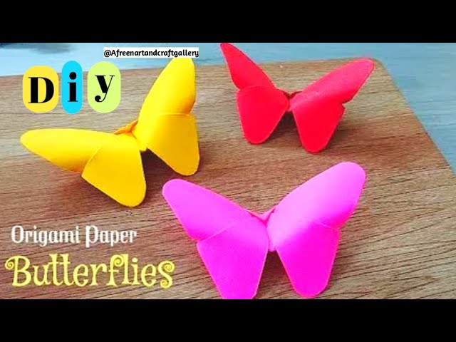 How to make Origami paper butterflies | Easy craft | DIY crafts | Origami papercraft easy diy