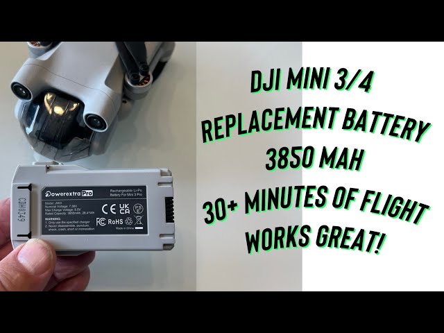 Powerextra Pro Replacement/Extra Battery for the DJI Mini 3/4 Pro, Last as long as the Original!