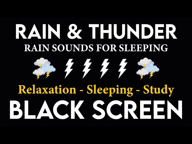 Rain sounds for sleeping BLACK SCREEN - Natural Rain sounds for Relaxation, Sleeping, Study #44