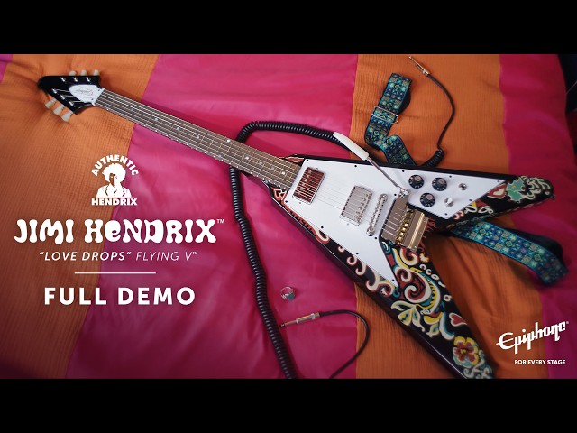 Epiphone Jimi Hendrix™ “Love Drops” Flying V™ full demo