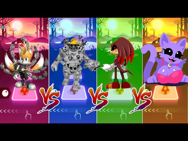 Tails Nine x Sonic Prime vs Zoonomaly vs Knuckles vs CatNap Girl Tiles Hop