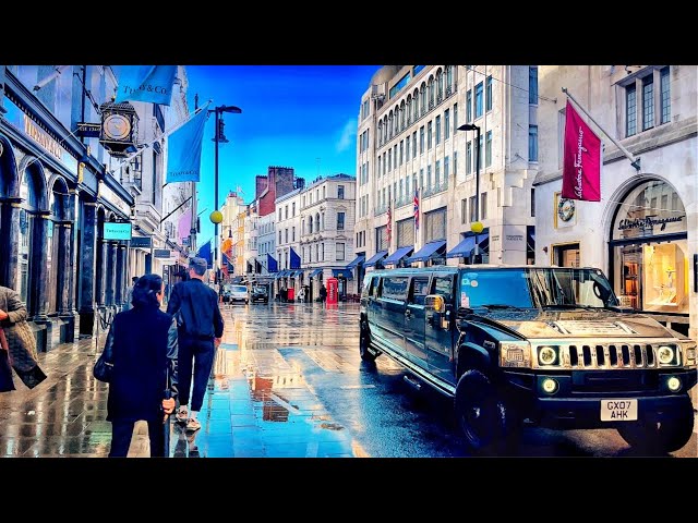 Posh London Spring Walk | Piccadilly to Oxford Street Via Bond Street Incl. London, 4k HDR 2022, Uk