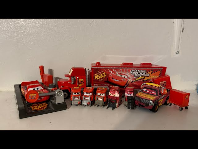 Mattel Disney Pixar Cars Team Rust-eze (McQueen, Mack, Not Chuck, Chuck and Rust-eze Pitties)