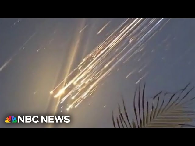 Videos on social media show Starship debris streaming across the sky