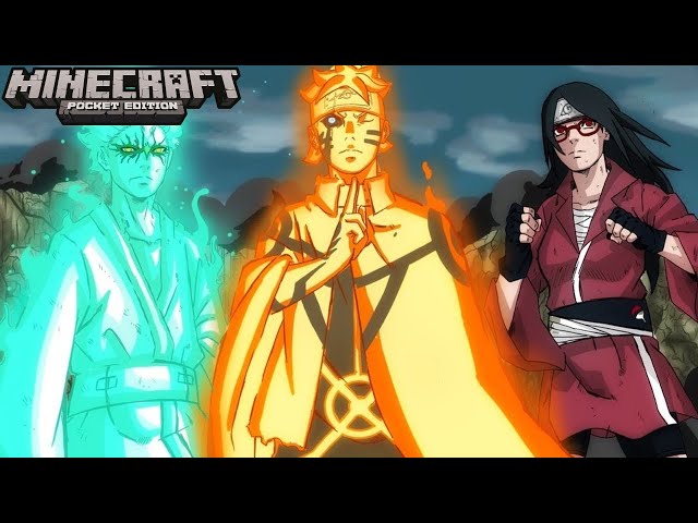 SAIU!!!NOVA ADDON DE NARUTO V1 COM MANGEKYOU SHARIGAN DA SARADA PARA MINECRAFT PE!!😱😱😱