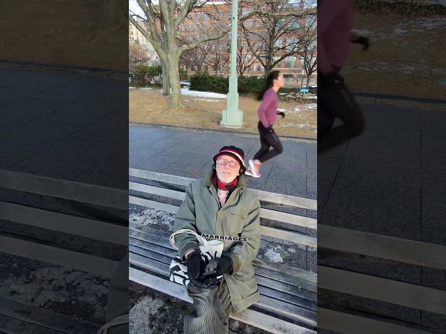 Man by a NYC river