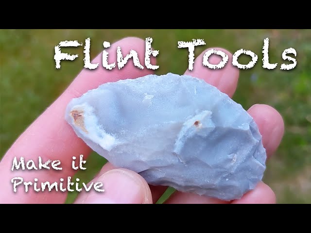 Stone tools 7: Gathering and knapping flint / chert into primitive tools