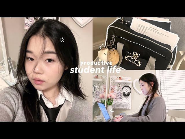 5AM STUDY VLOG🖇📂: VERY productive uni days, new school bag, midterms, etc.