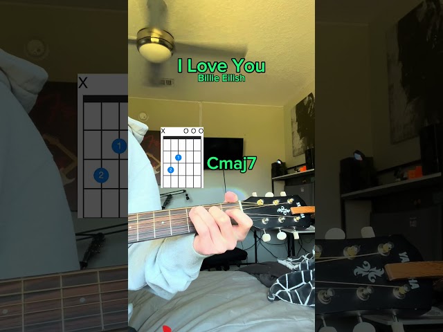 I love you - Billie Eilish (Acoustic Guitar Cover)    #guitartutorial #music #guitar #billieeilish