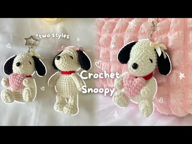 💗 Snoopy Keychain *In Two Styles | A Crochet Tutorial