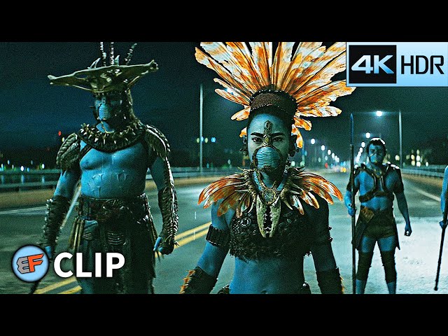 Okoye vs Attuma - Bridge Fight Scene | Black Panther Wakanda Forever (2022) 4K HDR Movie Clip