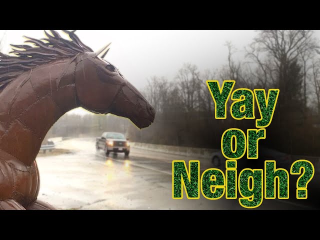 Life-sized horse statue has neighbors saddling up for a debate about its safety