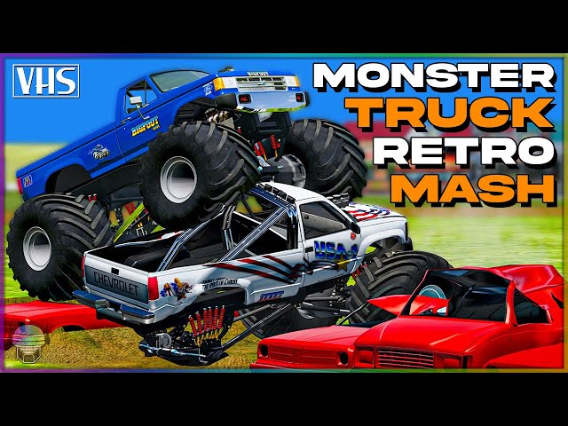 Monster Truck RETRO MASH! | BeamNG.Drive