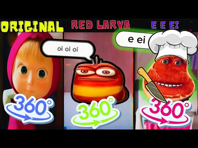 ⭕️🔴360 VR The Delightful Dance of Masha and the Bear with Red Larva and E E ei, I'm on vacation. ⭕️🔴