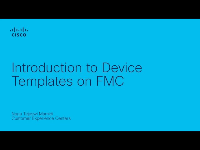 Introduction to Device Templates on FMC