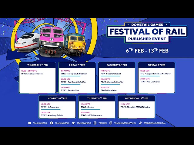 Festival of Rail 2025 on Steam! (Fri 7th) - Train Sim World 5