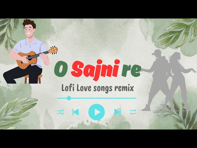 O Sajni Re Hindi Love Lofi  songs remix Hindi romantic song lyrics//No Copyright Music