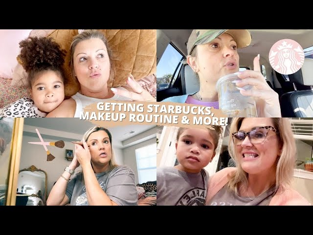 DAILY VLOG - Starbucks, Makeup Routine, & Packing!