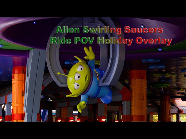 8K Alien Swirling Saucers Ride POV Holiday Overlay in Disney's Hollywood Studios VR180 3D ✨Bumpy✨