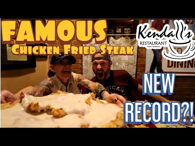 KENDALL’S FAMOUS CHICKEN FRIED STEAK CHALLENGE | NEW RECORD ??| DAN KENNEDY | MOM VS FOOD