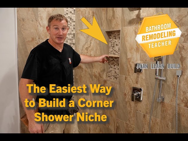 The Easiest Way to Build a Corner Shower Niche l PLAN-LEARN-BUILD