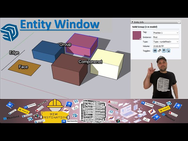 BIM-VDC | SketchUp Tutorial | Entity Info Window