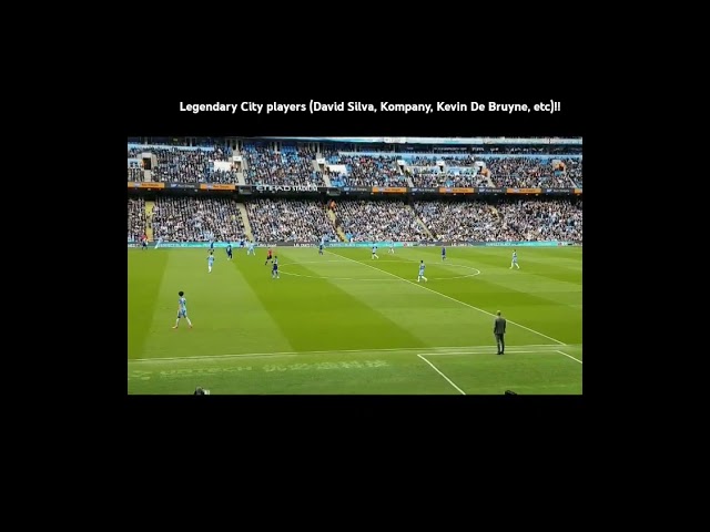 Manchester City vs Leicester City in 17/18 Premier League (David Silva, Vincent Kompany, De Bruyne)!