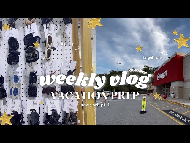 WEEKLY VLOG ☆ NYC VACATION PREP | (target runs, makeup declutter, doing hair & dog sitting)