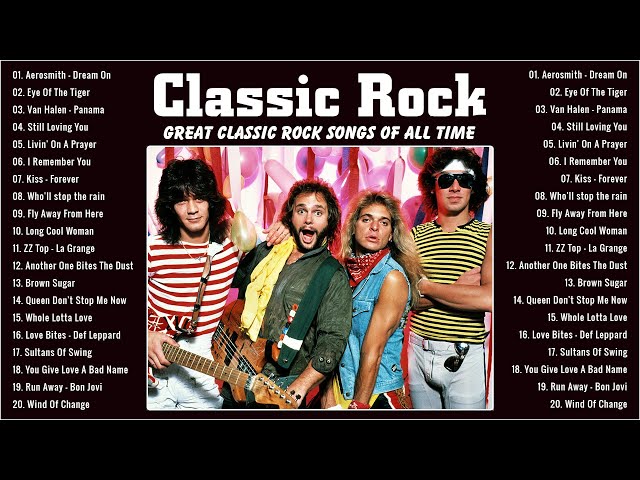 Classic Rock 70s 80s & 90s Playlist - Aerosmith, Bon Jovi, Queen, Dire  Straits, ZZ Top...