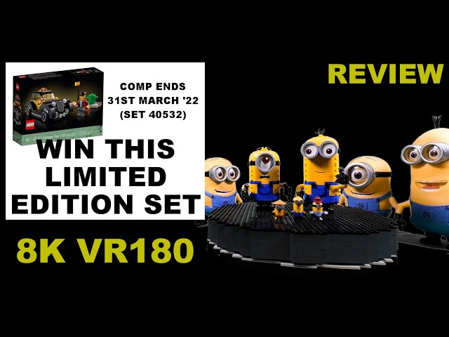 VR180 8K Lego COMPETITION + Review 75551 Brick-built Minions and their Lair 3D  BazBrickVR S01E12