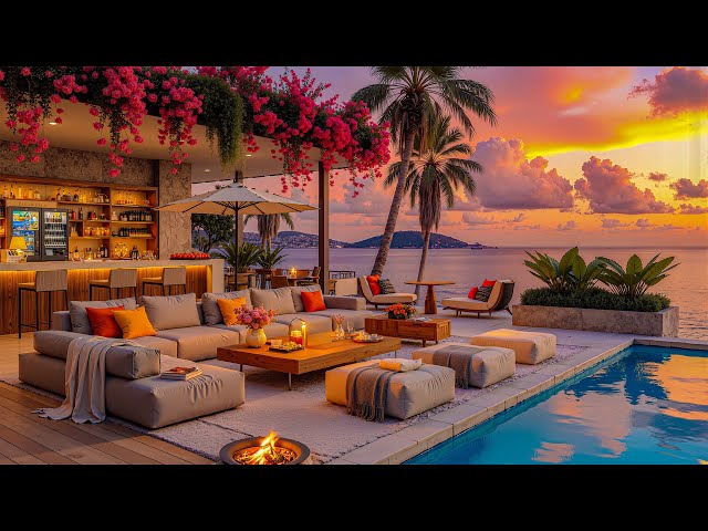 Bossa Nova Jazz and Emotional Comfort at Sunset - Luxury Beachfront Resort with Smooth Jazz