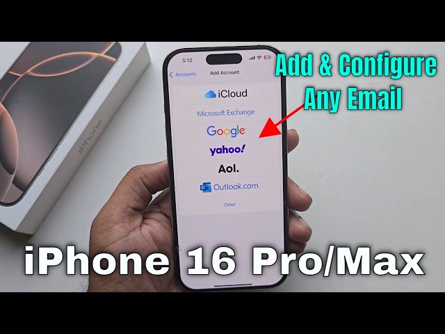 iPhone 16 Pro/Max : How to add mail account iPhone