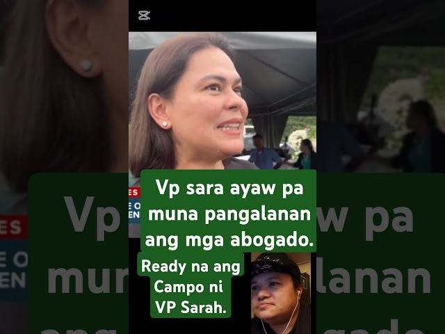 Ayaw pa pangalan ang mga abogado ng Kampo ni VP Sarah duterte. #banateros #sarahduterte #marinoph