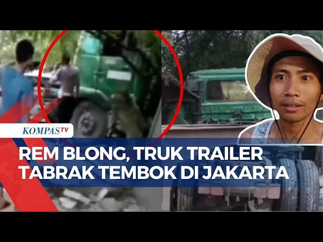 Saksi Mata Ungkap Detik-Detik Truk Trailer Tabrak Tembok Pembatas Jalan di Cilincing Jakarta Utara