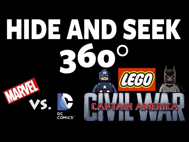 Lego Captain America Civil War / Marvel vs. DC Game! Hide and Seek 360 - #4 #360Video