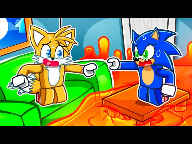 ROBLOX FLOOR IS LAVA with Sonic & Tails!