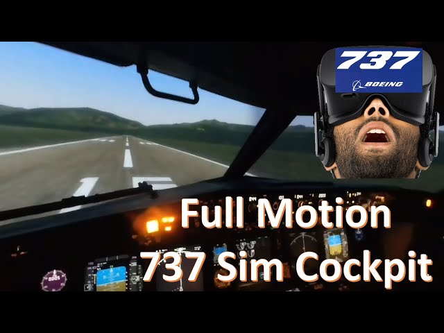 VR180 3D 737 Full Motion Simulator Cockpit