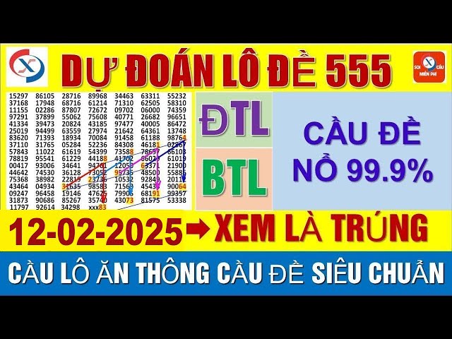 Soi cầu 555 - soi cầu xsmb 12/2 - soi cầu miền bắc - dự đoán xsmb - soi cầu lô đề