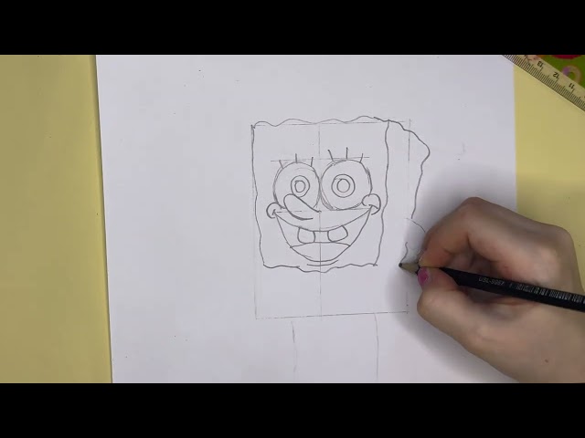 FOR BEGINNERS! How to draw a Spongebob EASY, painting for kids #spongebob #drawing