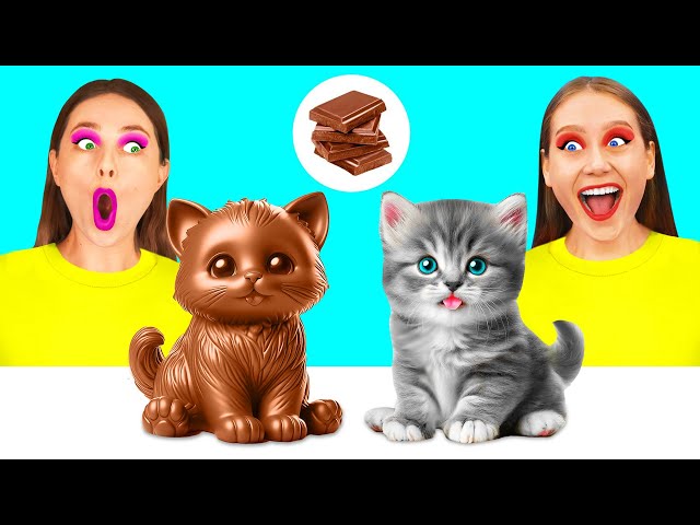 Real Food vs Chocolate Food Challenge | Awesome Kitchen Hacks by TeenTeam Challenge