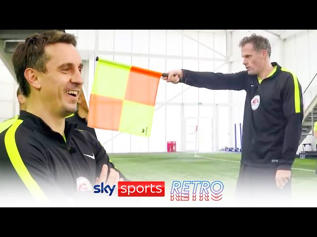 Do Gary Neville and Jamie Carragher have what it takes to be linesmen? ⚽👀