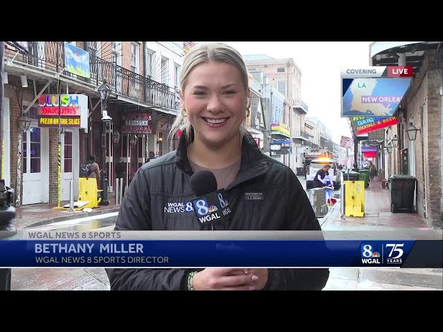 WGAL Sports Director reports from Bourbon Street ahead of Super Bowl LIX