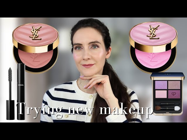 Trying NEW MAKEUP | BEAUTY HAUL| YSL Make me blush powder blushes | Guerlain | CHANEL | Cle de Peau