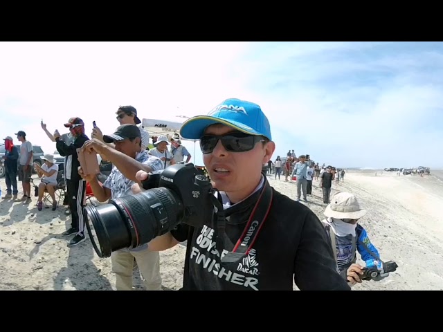 Dakar race action 360 camera walkaround