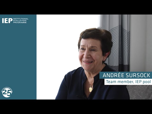 The IEP coordinated evaluations - Andrée Sursock, member, IEP pool